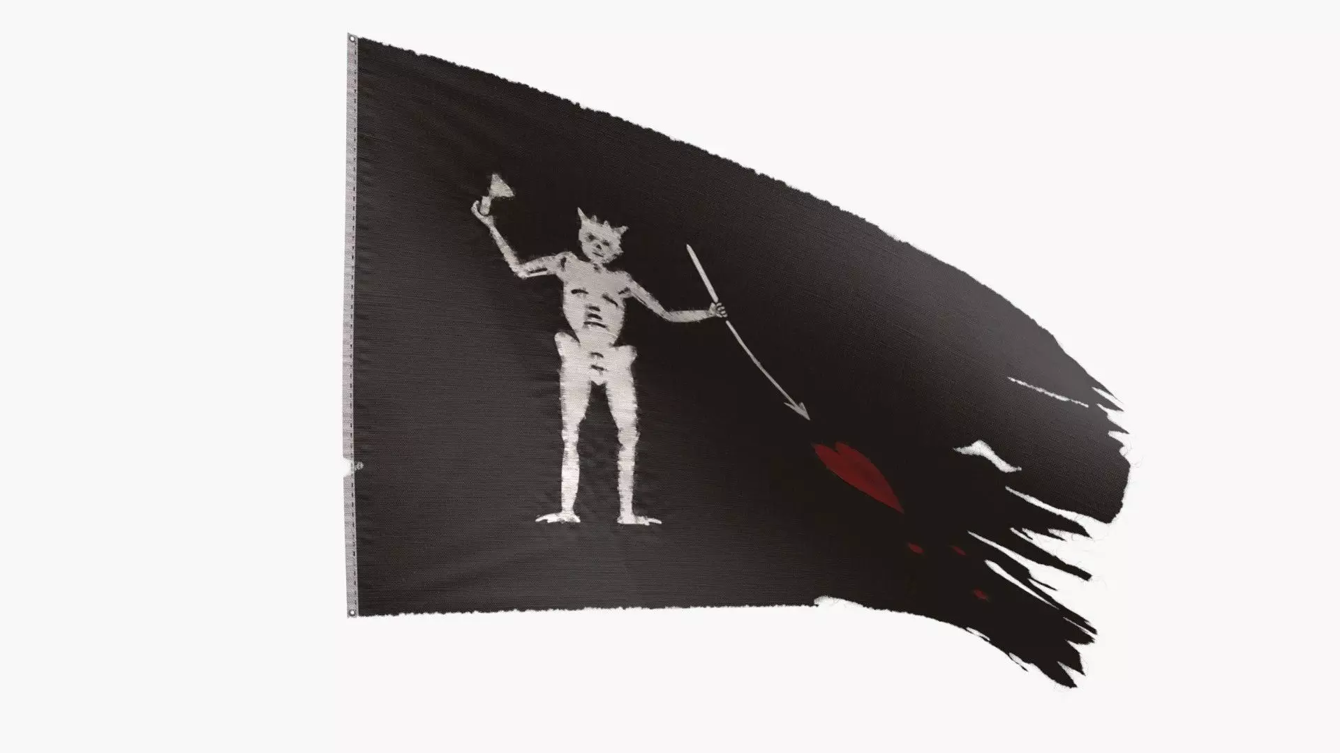 Pirate Flag - Francis Spriggs and Edward Lowe Low-poly 3D model_0