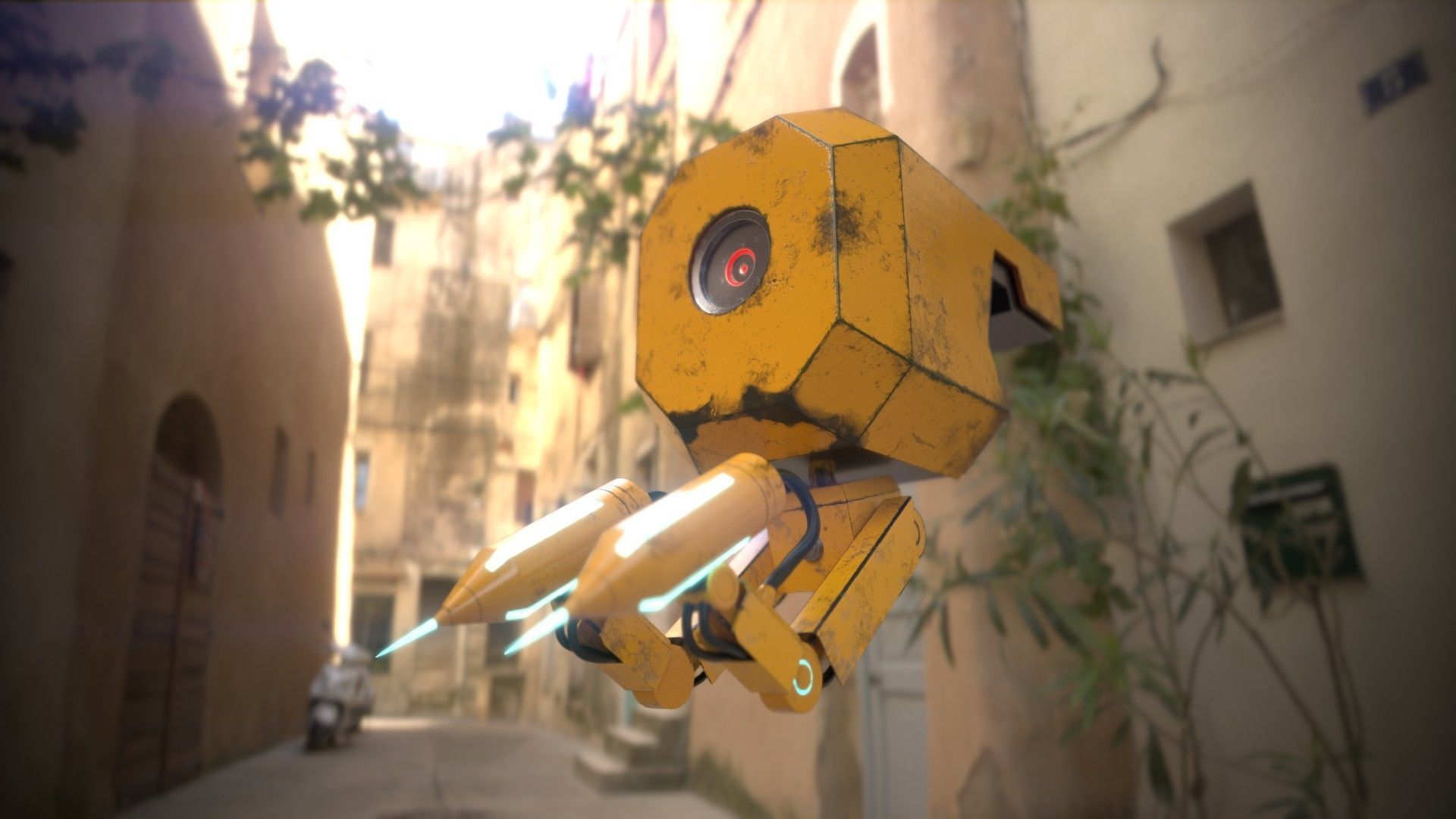 robot flying 3D model_1