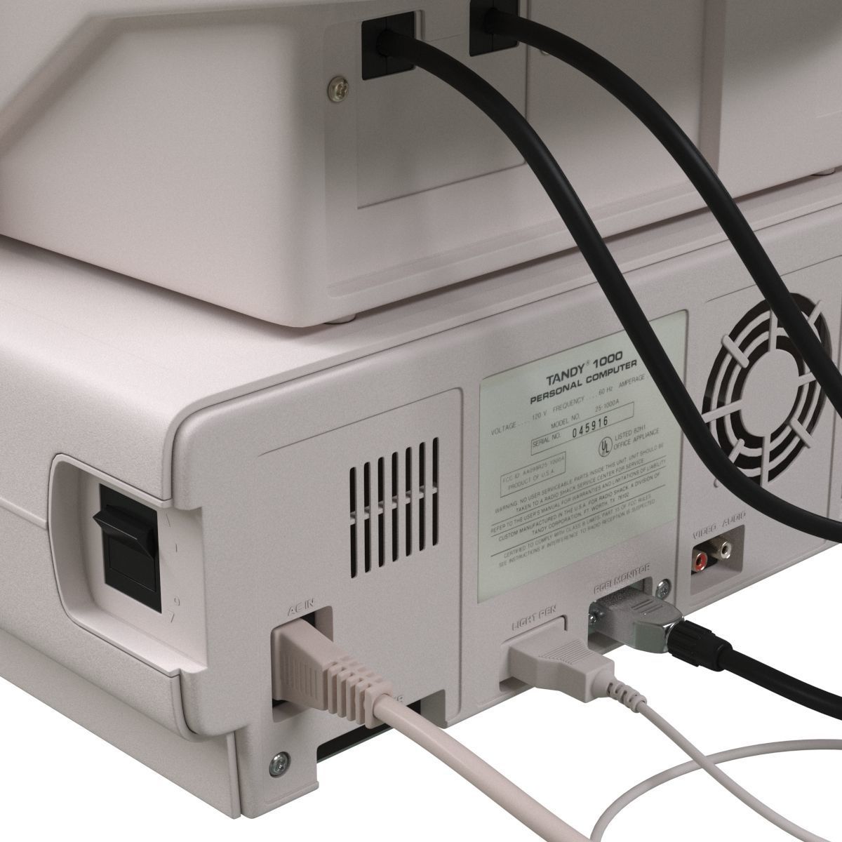 Tandy 1000 Personal Computer 3D model_4