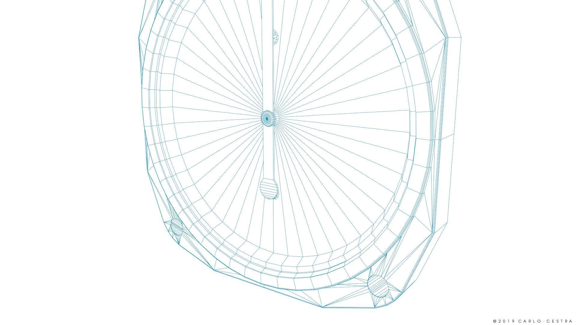 US TACHOMETER GAUGE Low-poly 3D model_17