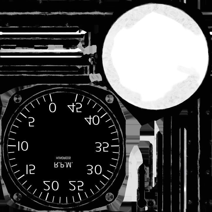 US TACHOMETER GAUGE Low-poly 3D model_5