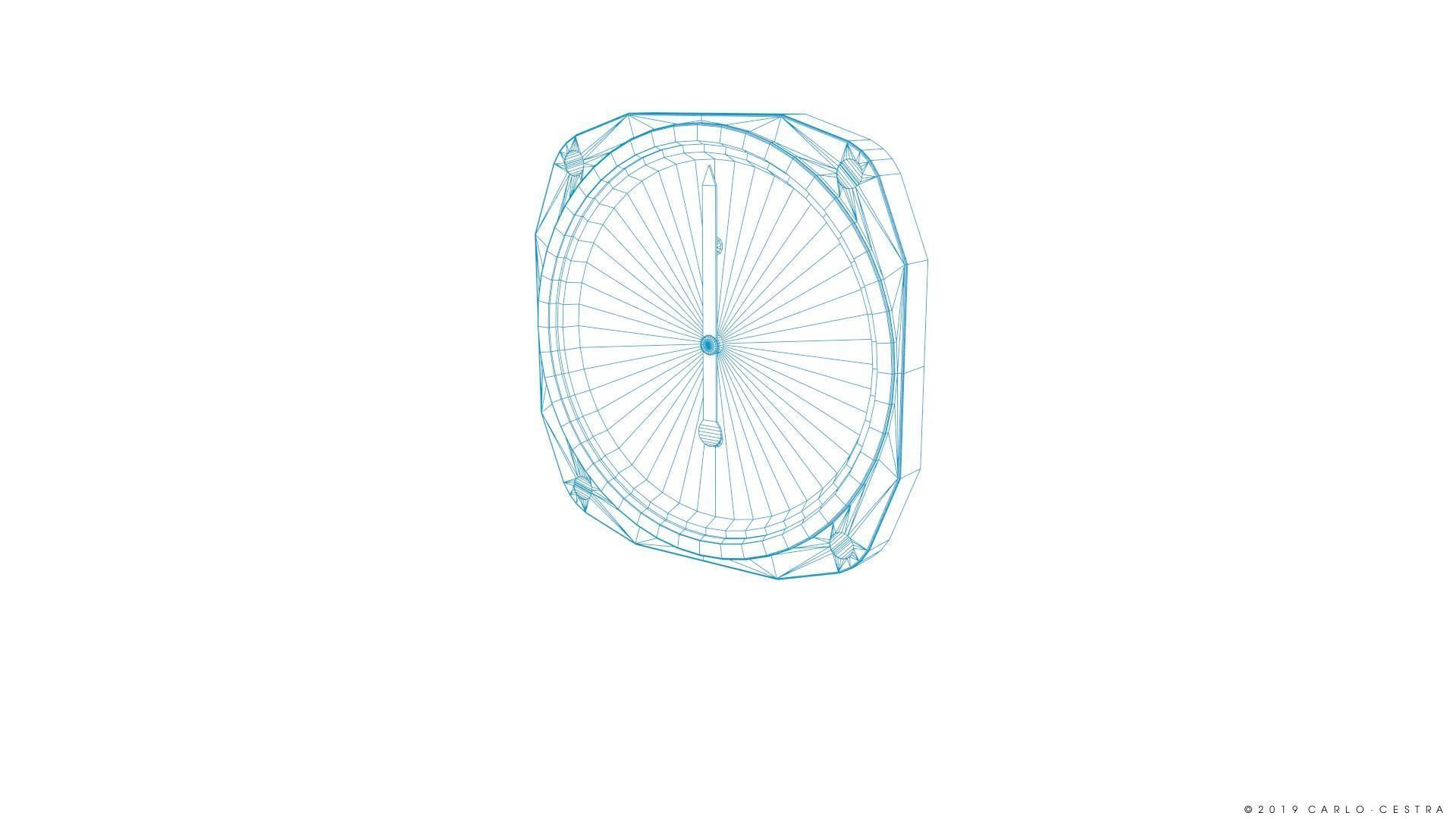 US TACHOMETER GAUGE Low-poly 3D model_15
