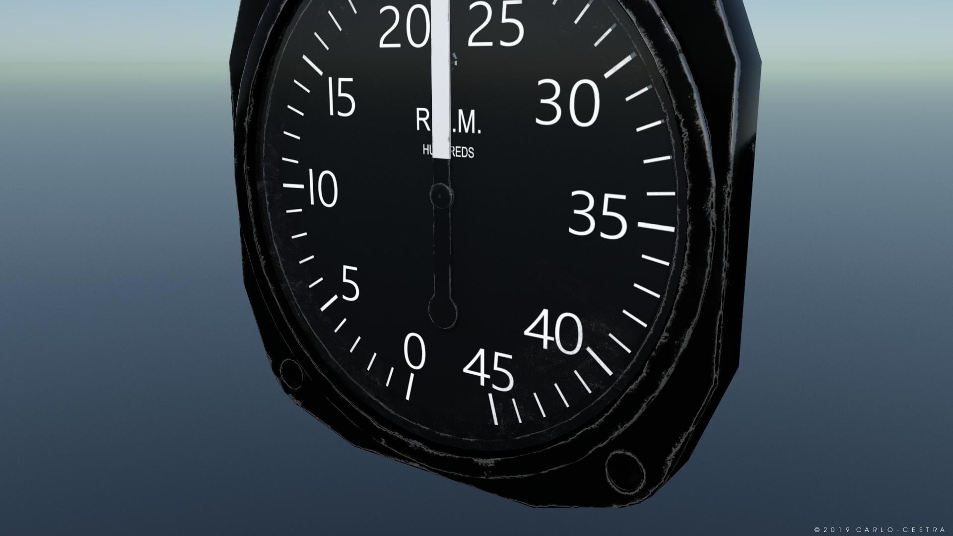 US TACHOMETER GAUGE Low-poly 3D model_4