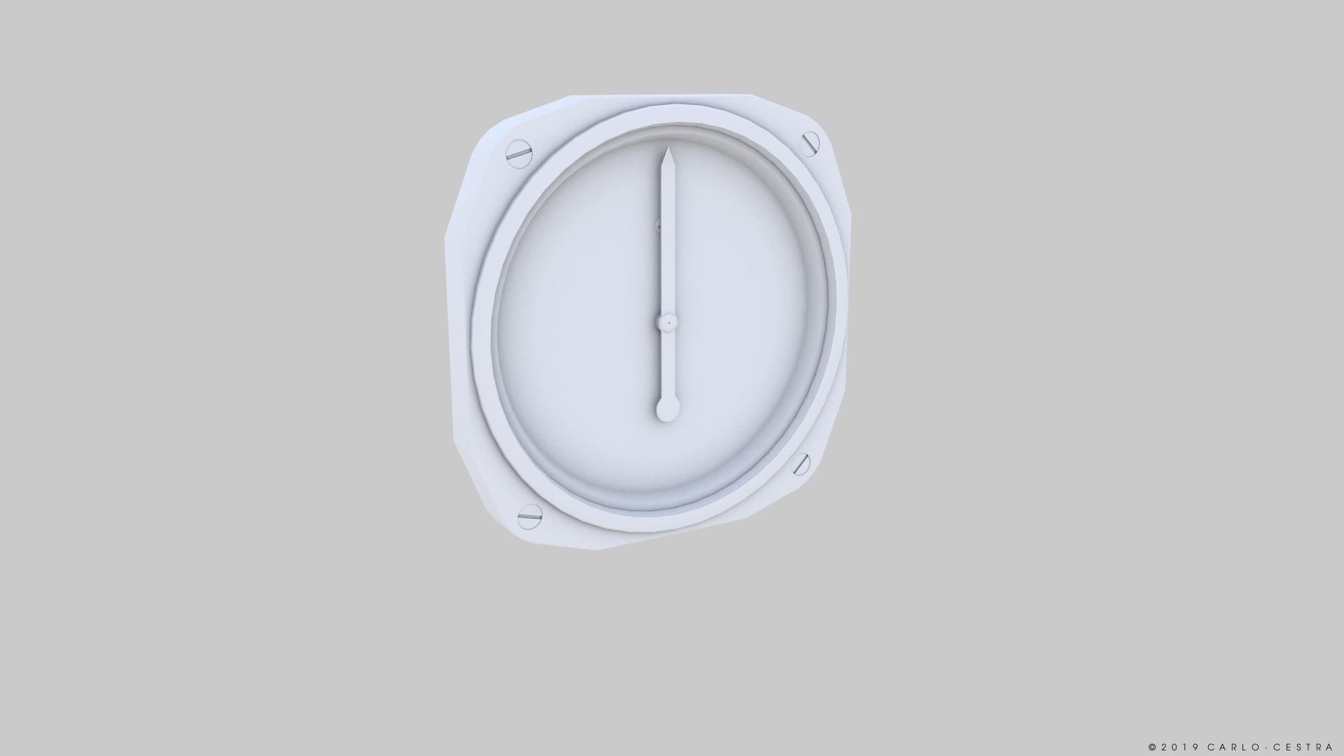 US TACHOMETER GAUGE Low-poly 3D model_11