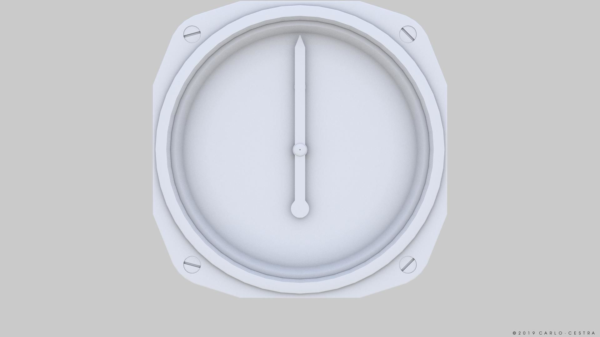 US TACHOMETER GAUGE Low-poly 3D model_14