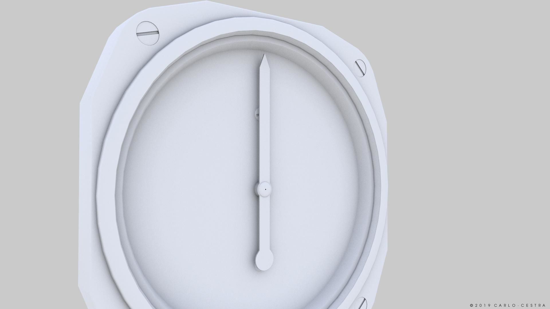 US TACHOMETER GAUGE Low-poly 3D model_13