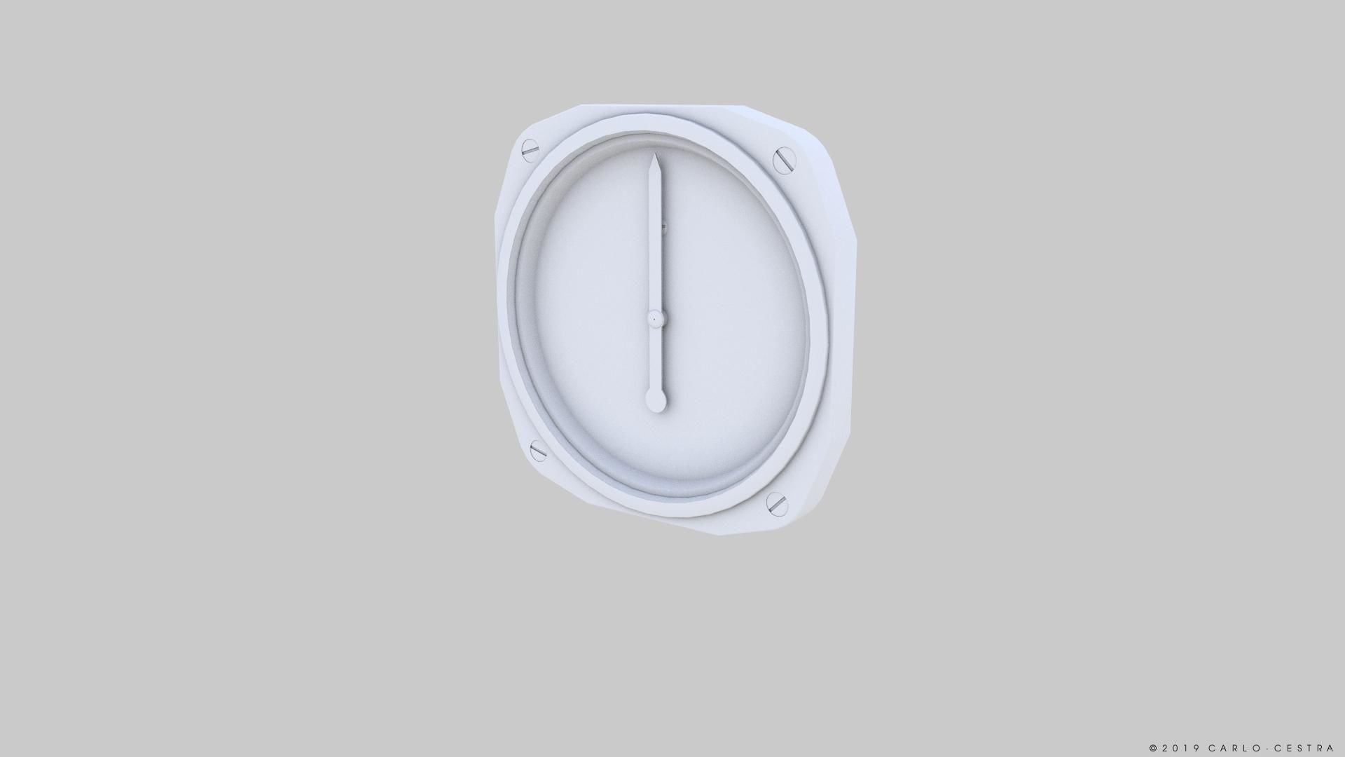 US TACHOMETER GAUGE Low-poly 3D model_10