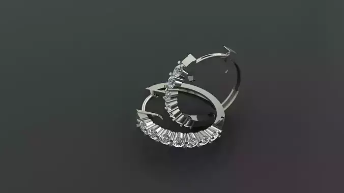 Earrings With 3mm Diamonds