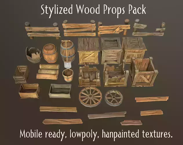 Stylized Wood Props Pack