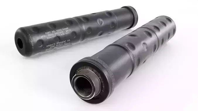 Knights Armament USP-T 45ACP Suppressor Low-poly 3D model