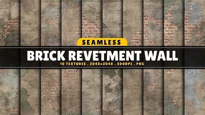 Texture Pack Seamless Brick Revetment Wall Vol 02 Texture