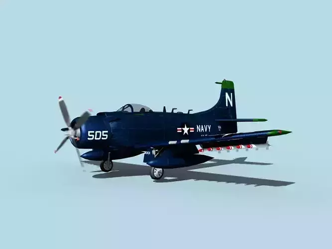 Douglas A-1H Skyraider  V03 USN 3D model