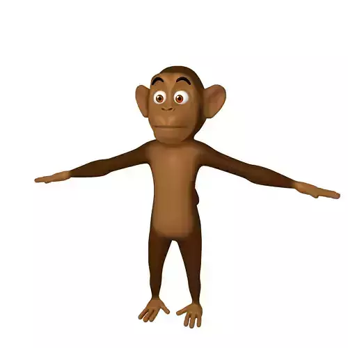 Monkey cartoon 3D model