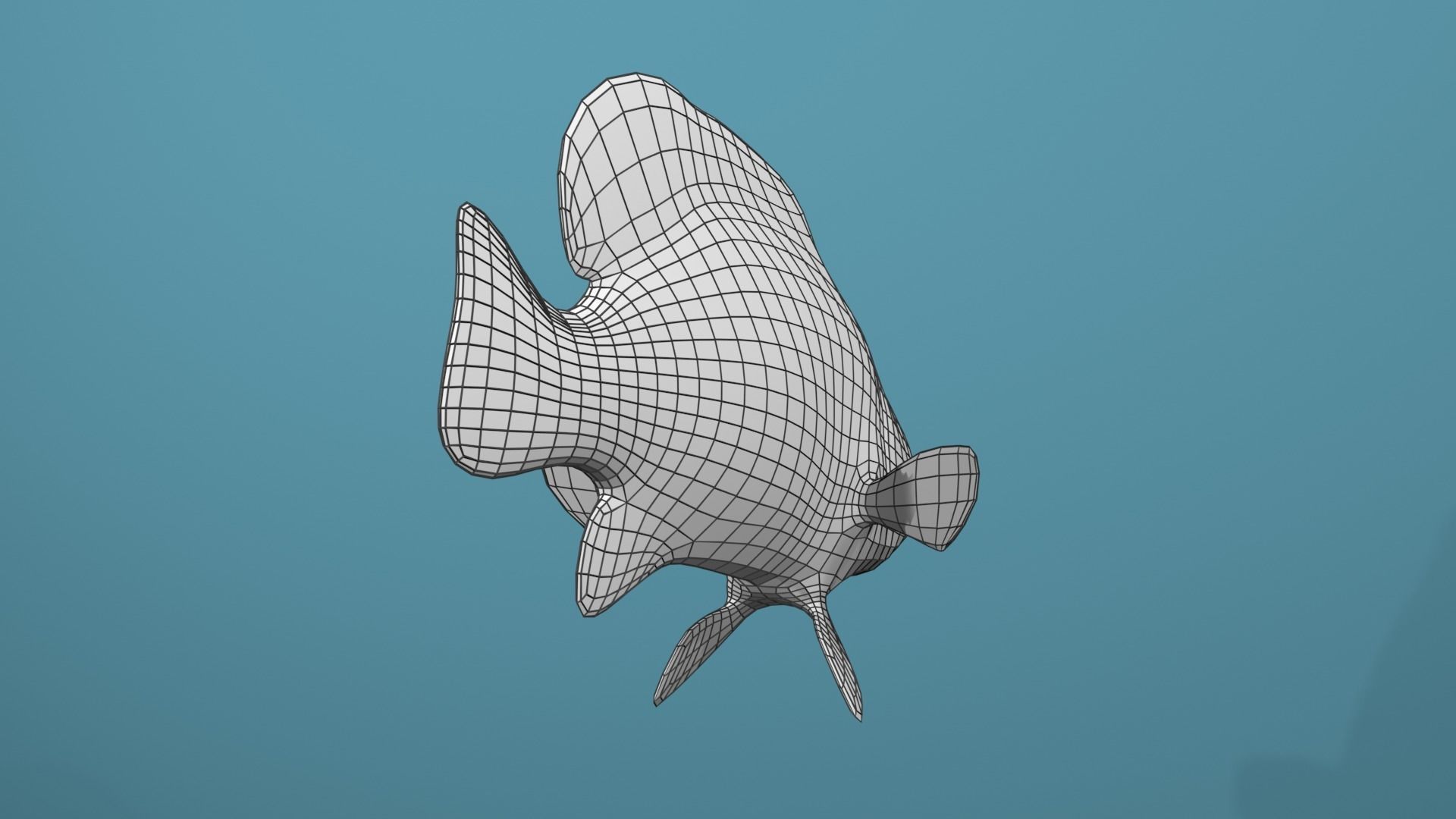 Humpback Grouper Low-poly 3D model_8