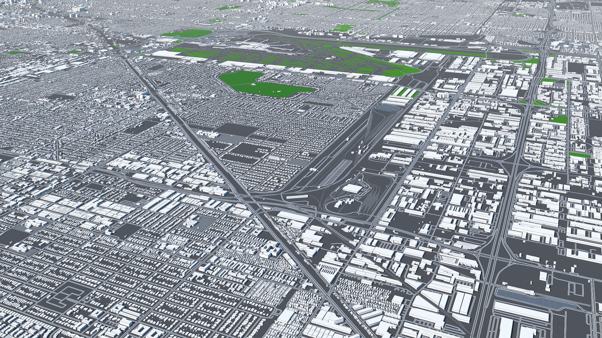 Miami City Florida Low Poly 3d model Stylized VR AR Town Low-poly 3D model_7