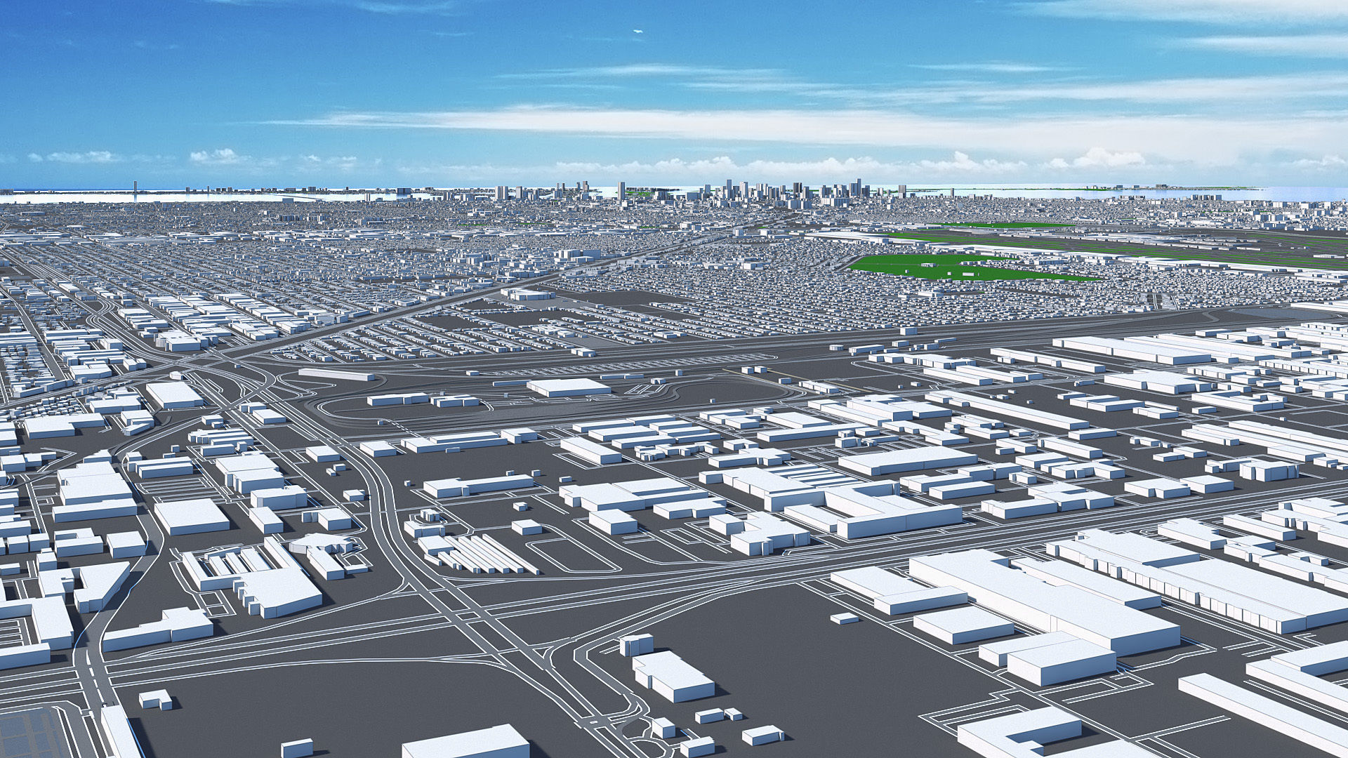 Miami City Florida Low Poly 3d model Stylized VR AR Town Low-poly 3D model_11