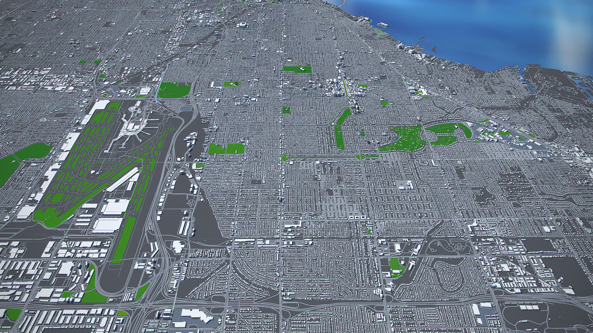 Miami City Florida Low Poly 3d model Stylized VR AR Town Low-poly 3D model_10