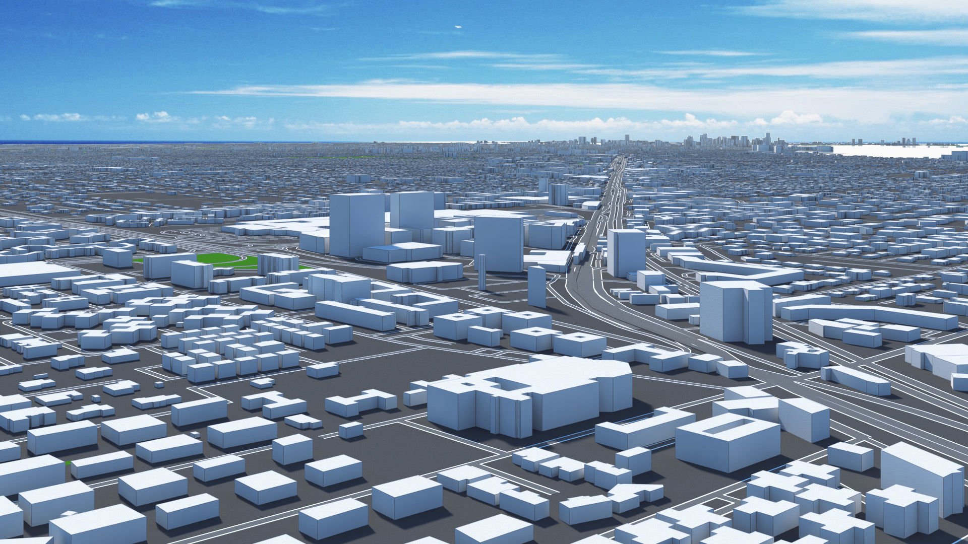 Miami City Florida Low Poly 3d model Stylized VR AR Town Low-poly 3D model_20