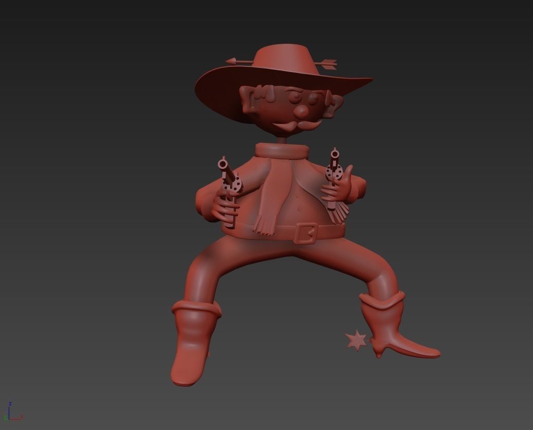 Cartoon Cowboy 3D model_13