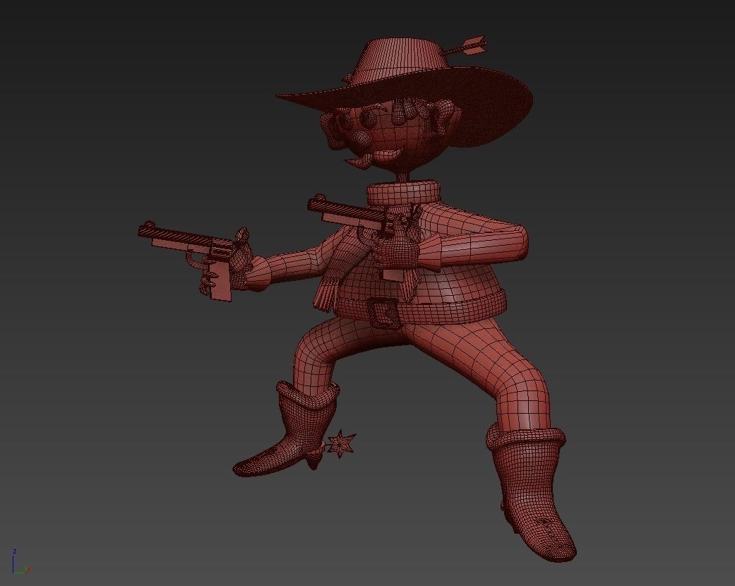Cartoon Cowboy 3D model_9