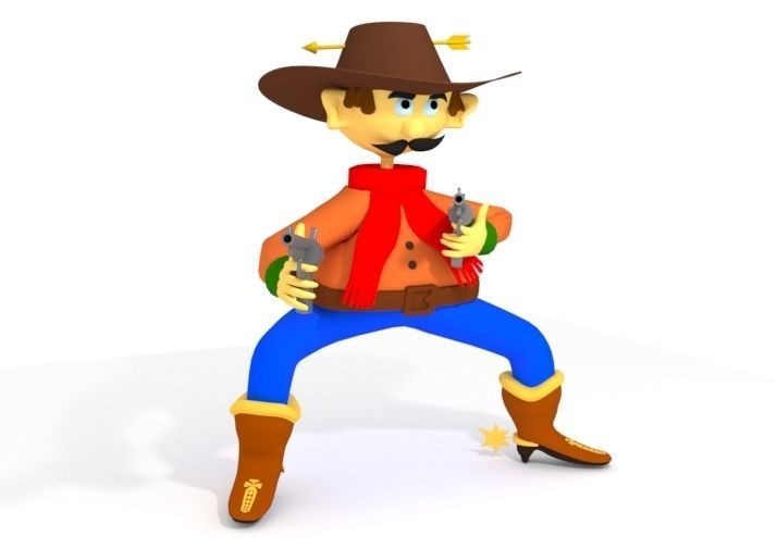 Cartoon Cowboy 3D model_5