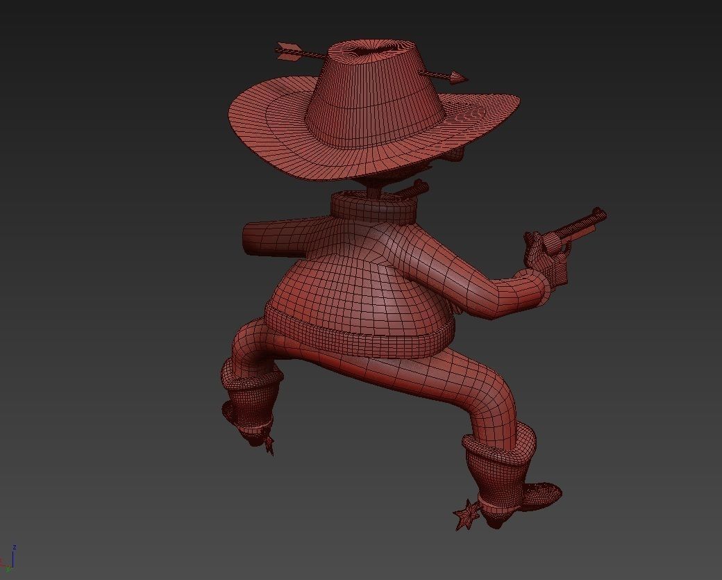 Cartoon Cowboy 3D model_10