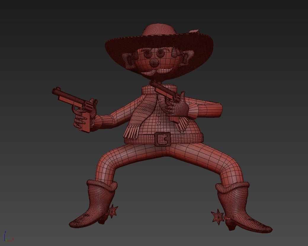 Cartoon Cowboy 3D model_7