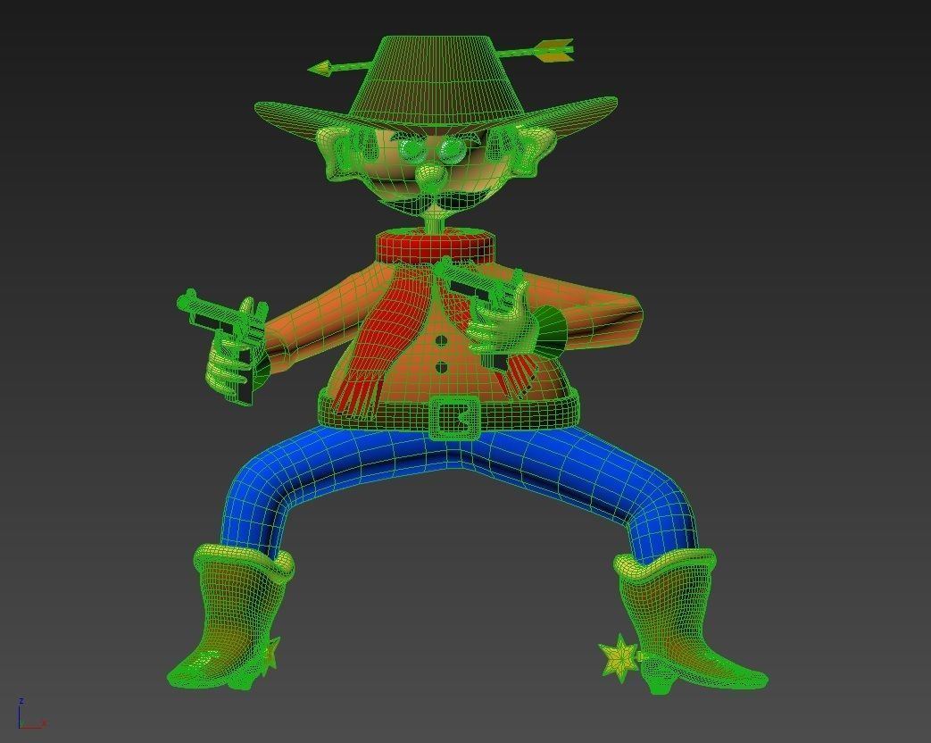Cartoon Cowboy 3D model_11