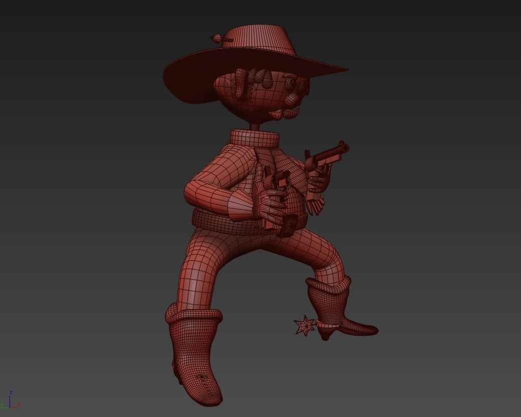 Cartoon Cowboy 3D model_8