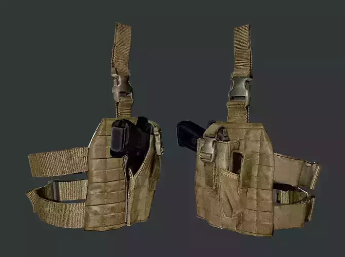 Military Police Gun Holster Game Ready 01