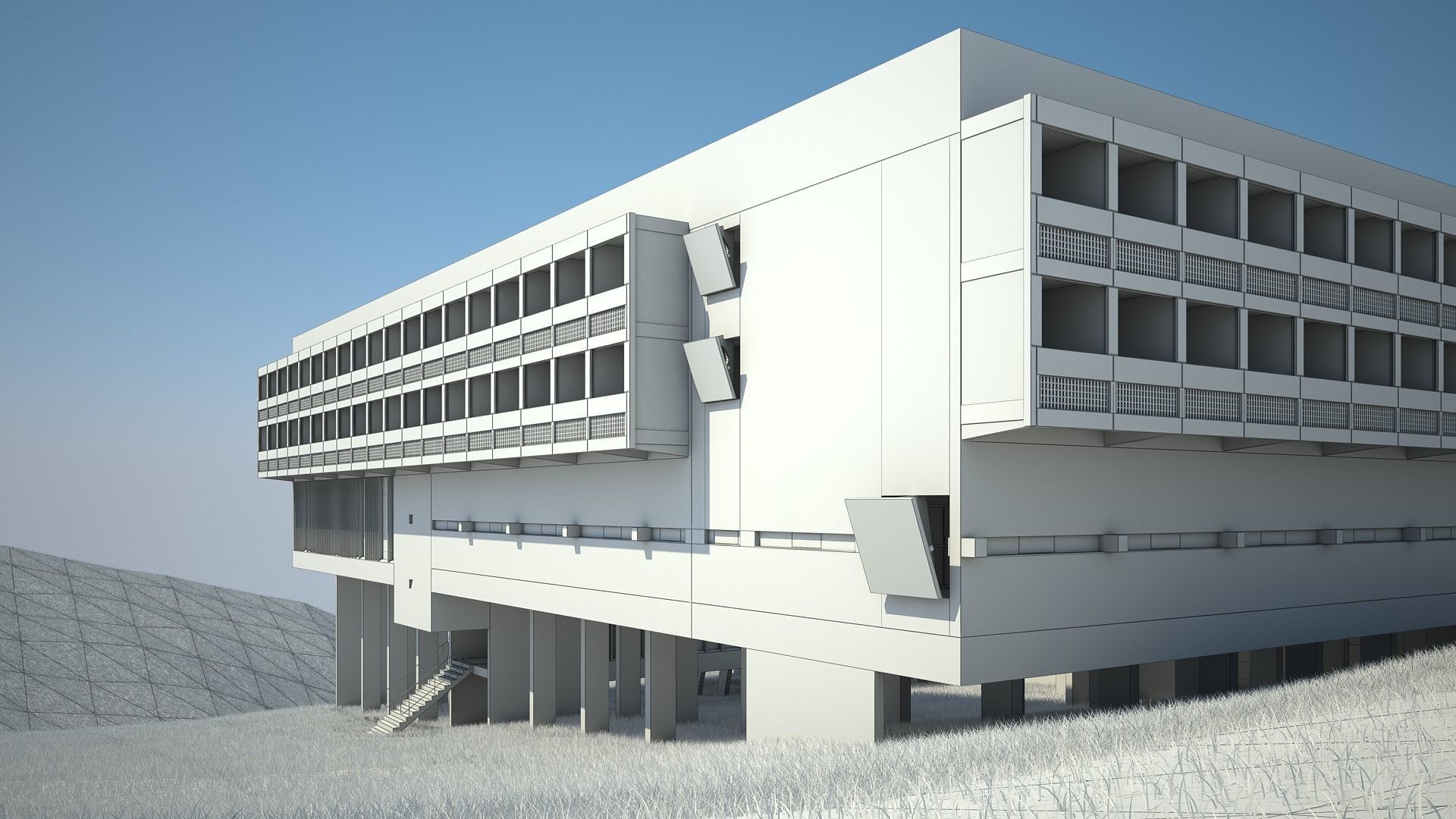 Convent La Tourette 3D model_28