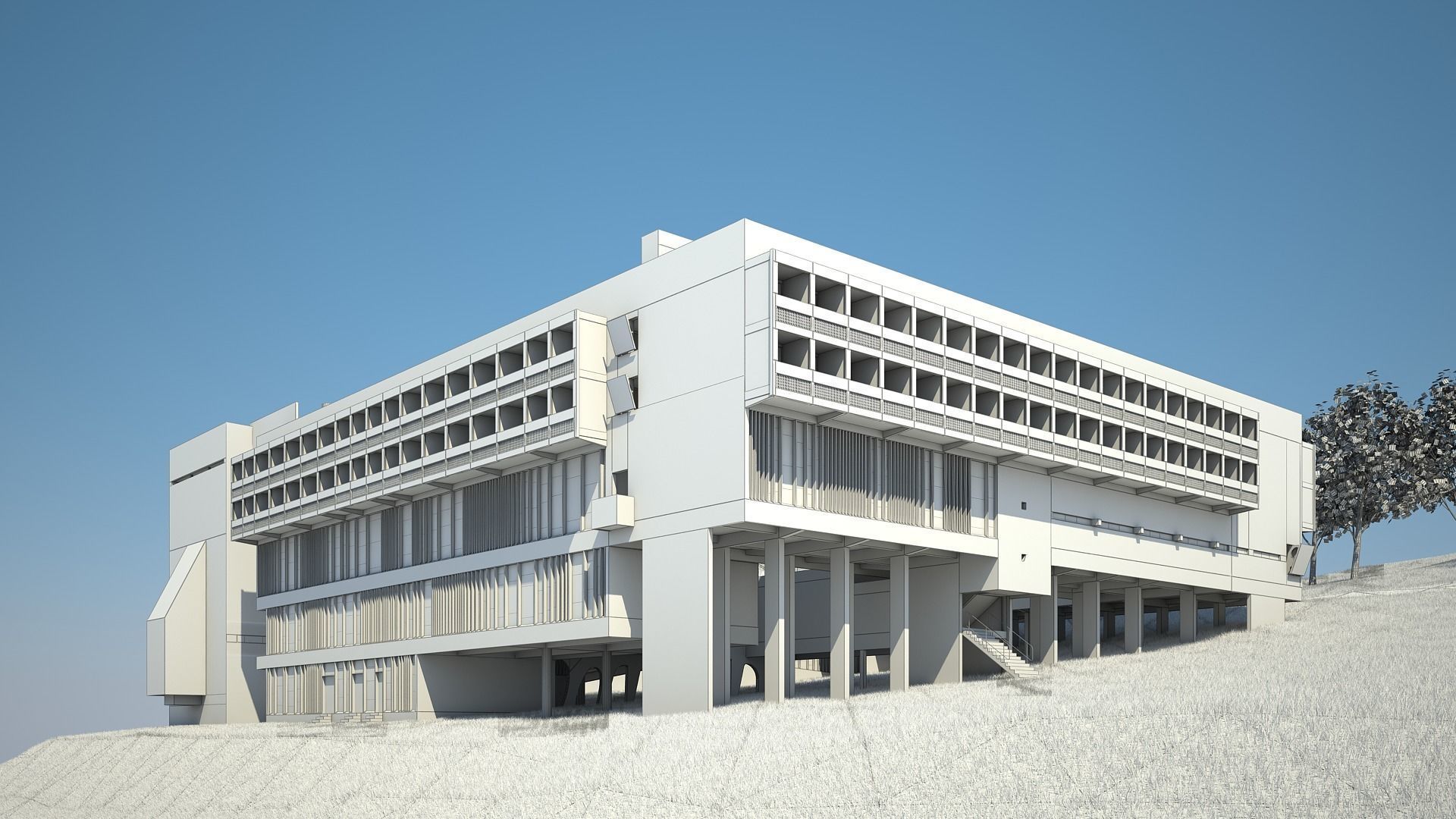 Convent La Tourette 3D model_26