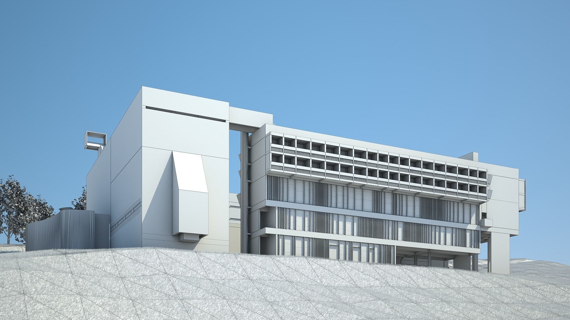 Convent La Tourette 3D model_27