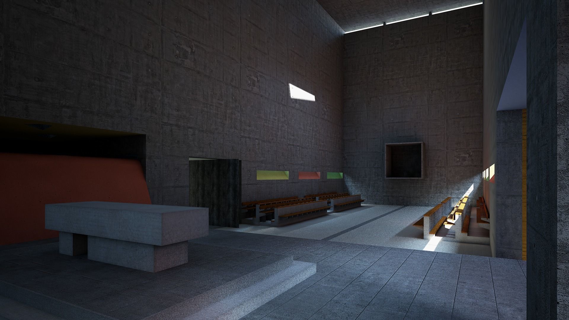 Convent La Tourette 3D model_9