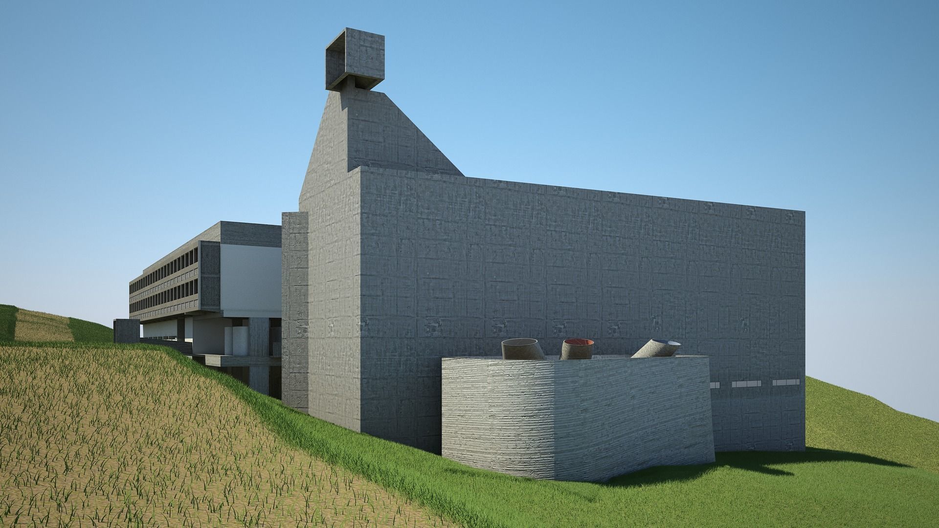 Convent La Tourette 3D model_6