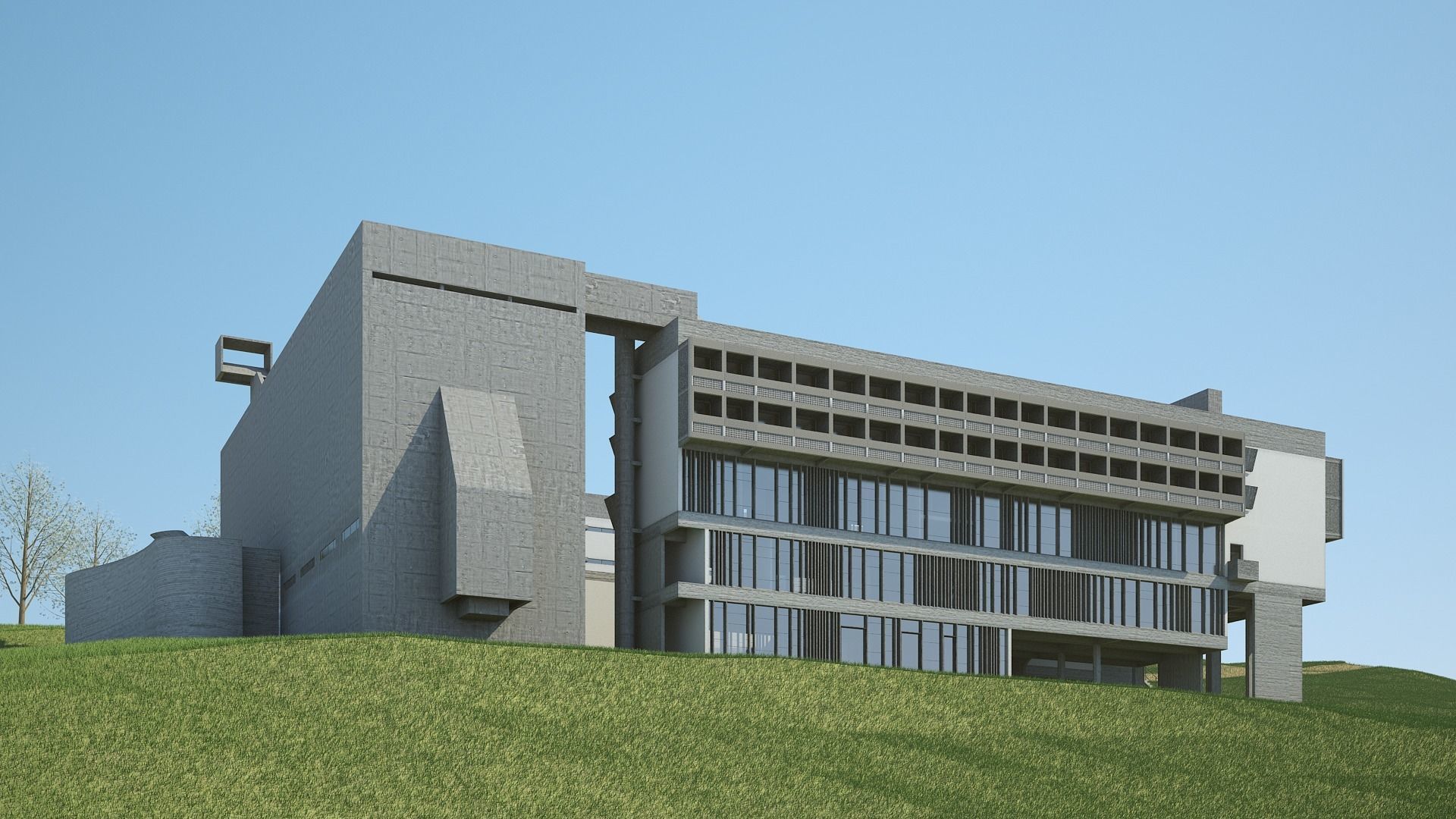 Convent La Tourette 3D model_2