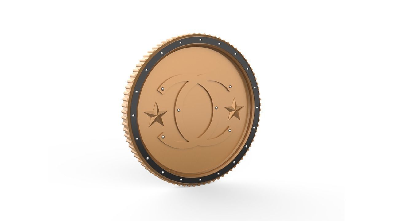 Coins gold coin Low-poly 3D model_10