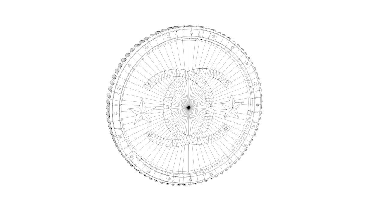 Coins gold coin Low-poly 3D model_19