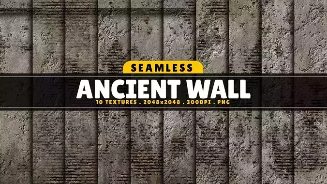 Texture Pack Seamless Ancient Wall Vol 01
