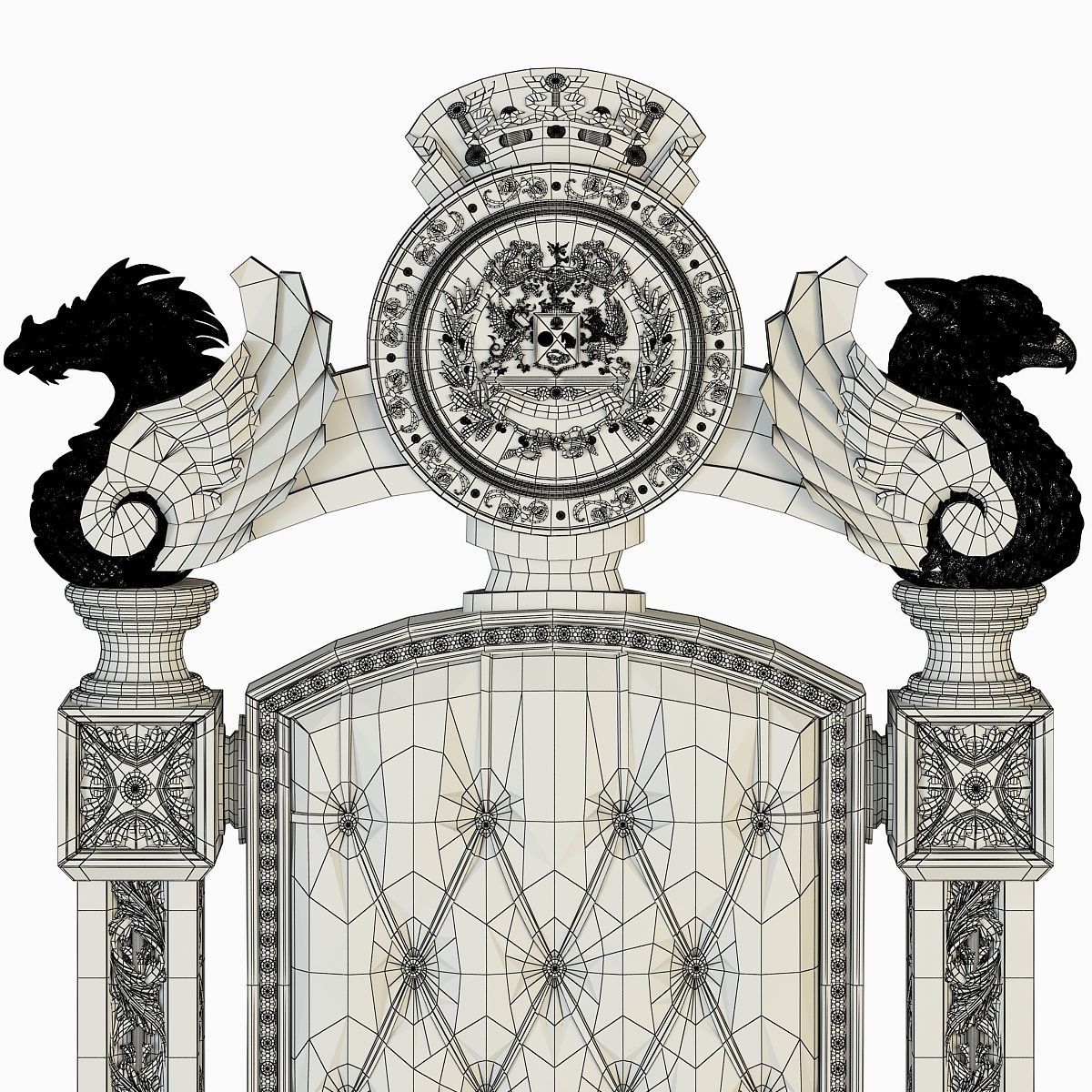 Gothic Throne 3D model_9