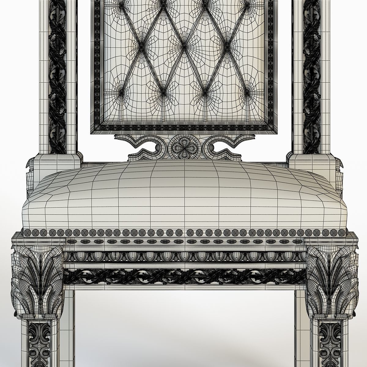 Gothic Throne 3D model_11