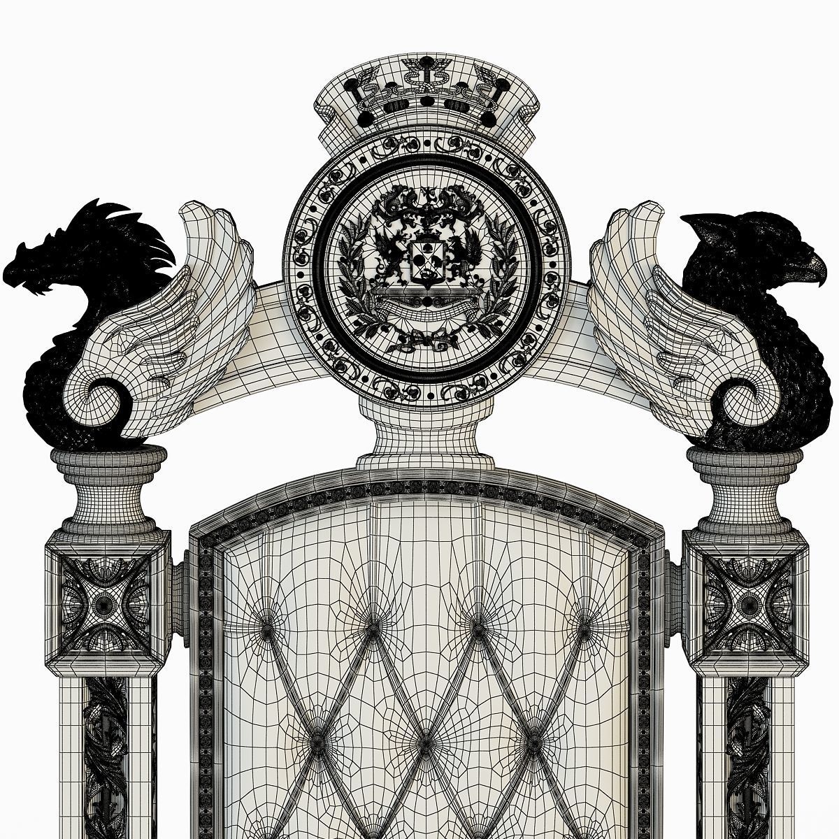 Gothic Throne 3D model_8