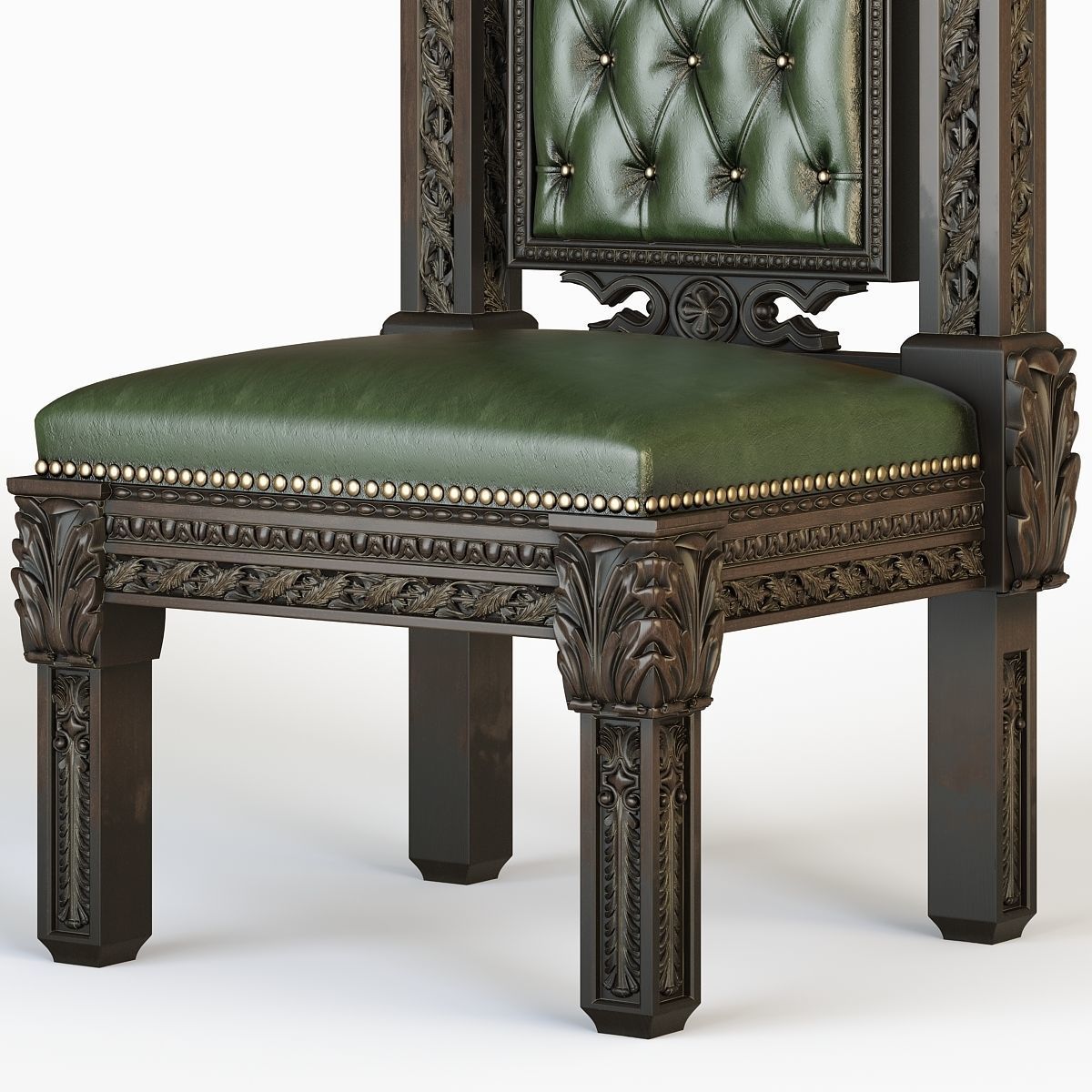 Gothic Throne 3D model_2