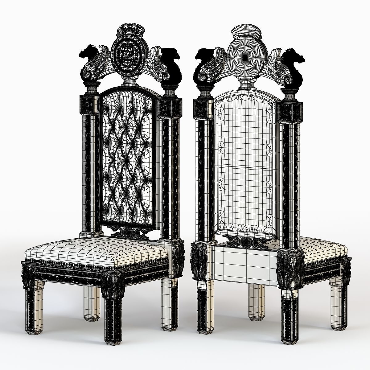 Gothic Throne 3D model_6