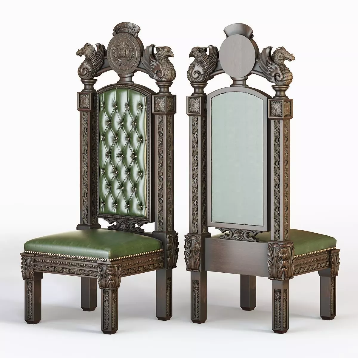 Gothic Throne 3D model_0