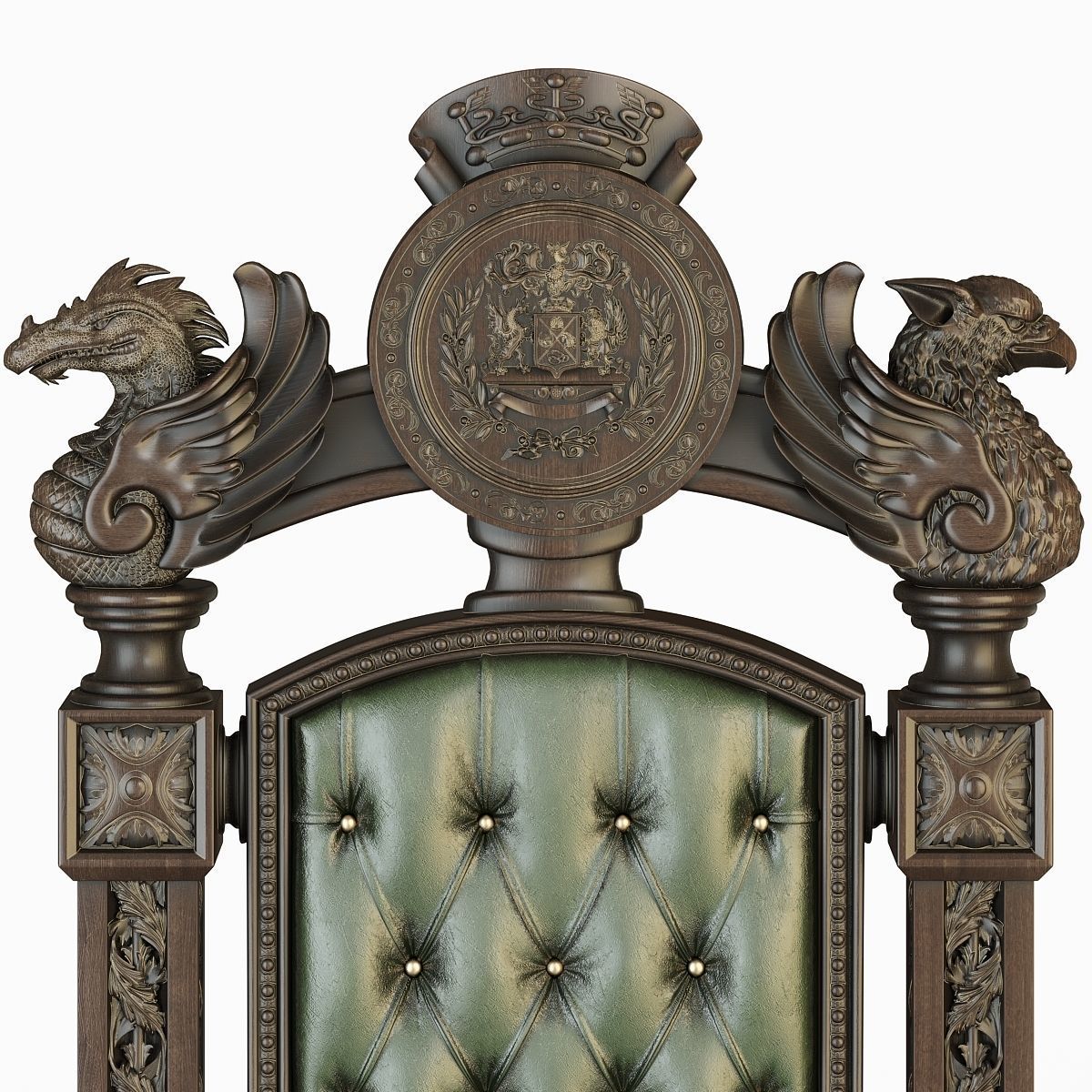 Gothic Throne 3D model_4