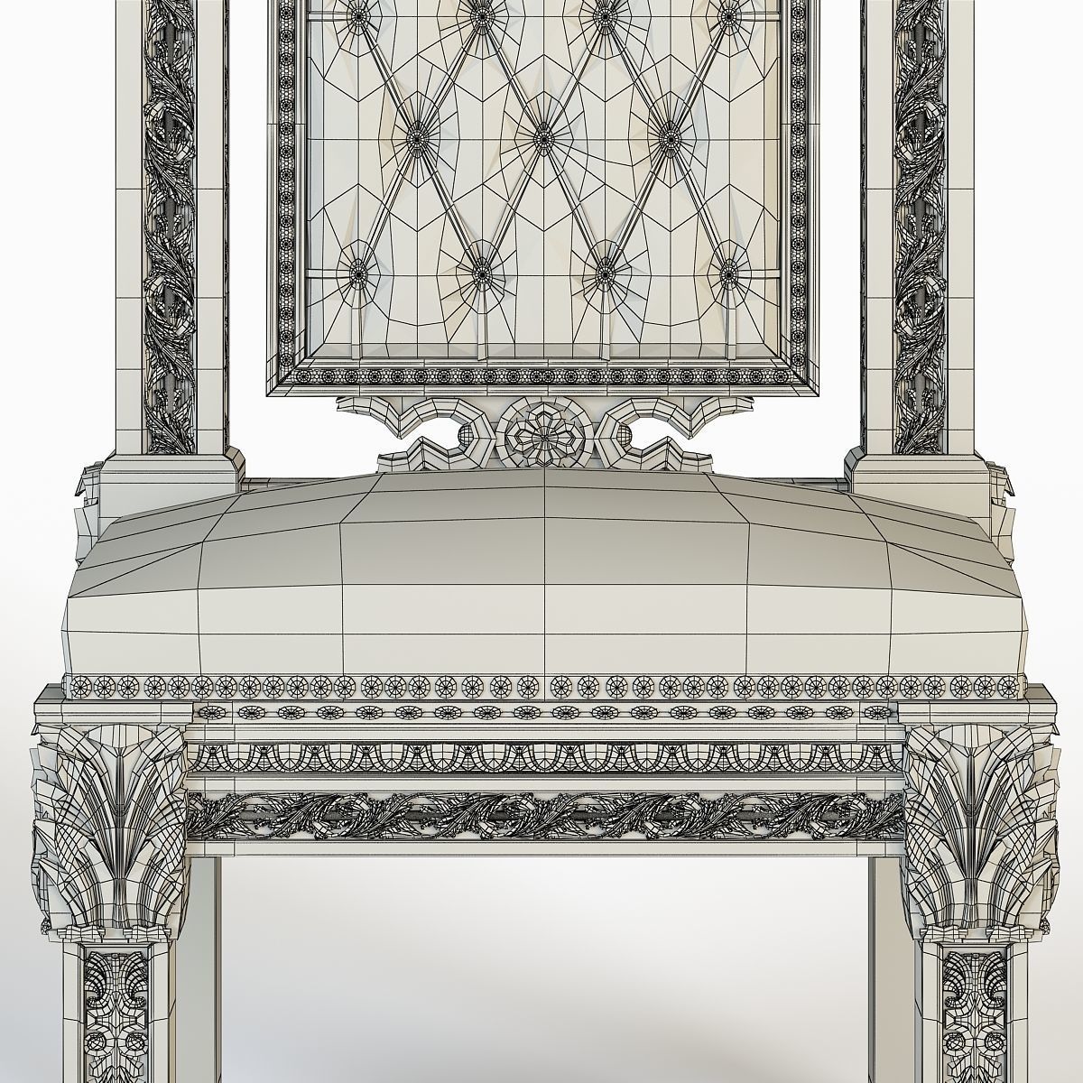 Gothic Throne 3D model_10