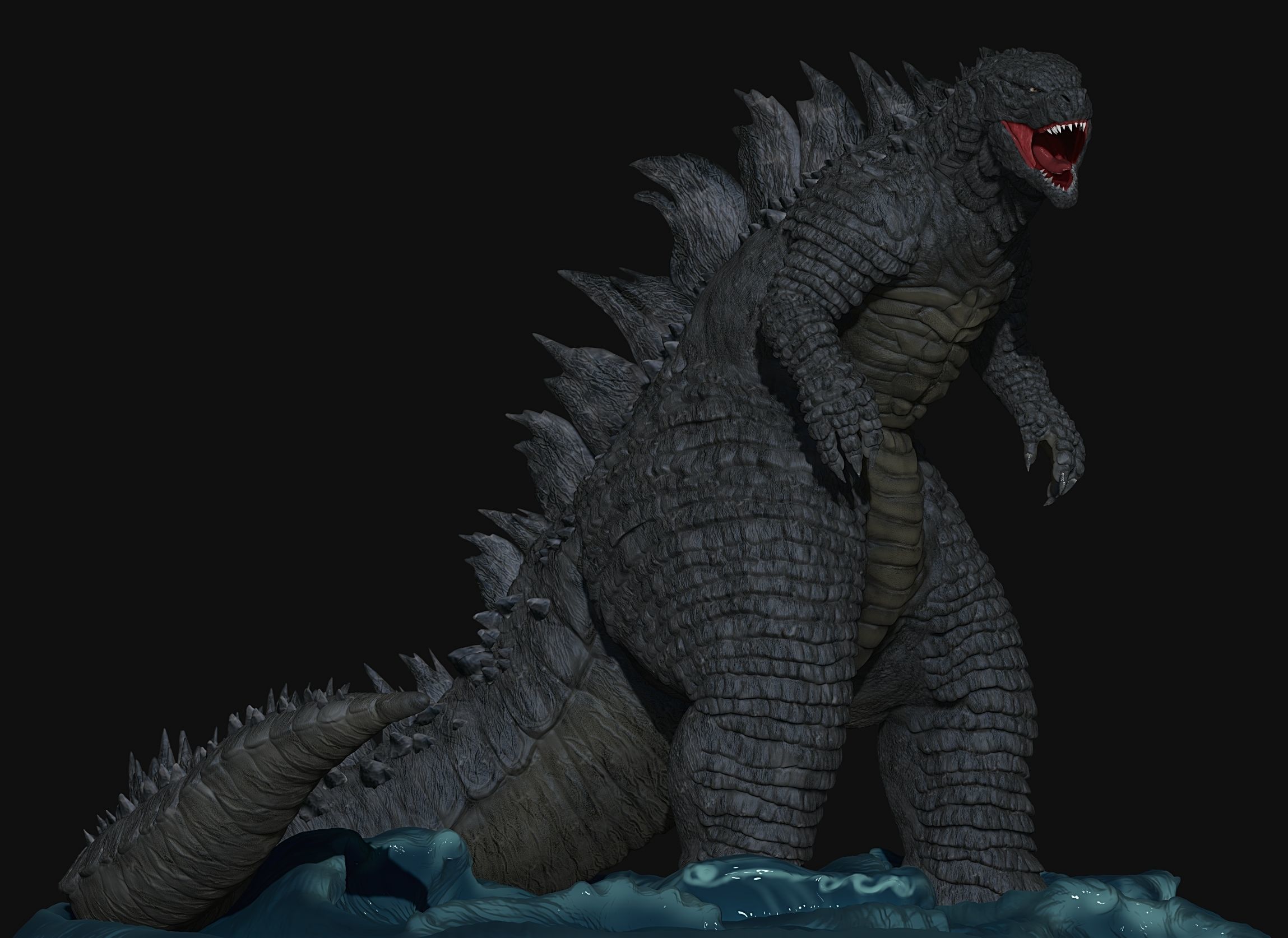 Godzilla for 3dprint 3D print model_6