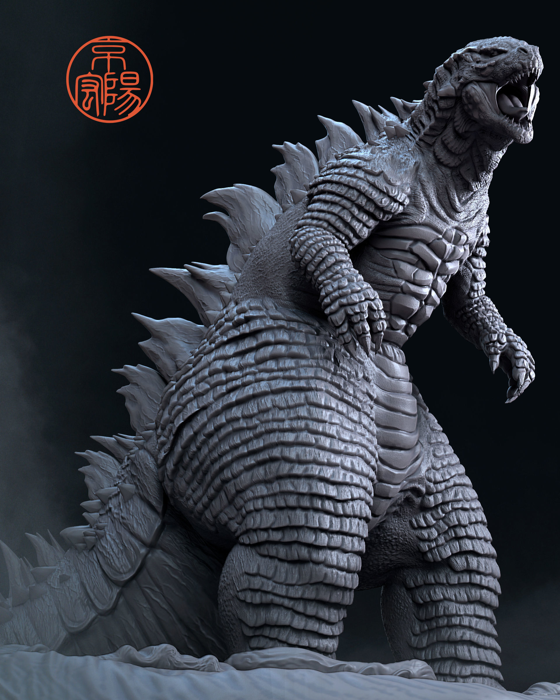 Godzilla for 3dprint 3D print model_2