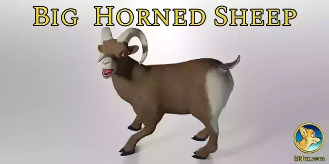 Big Horned Sheep Low-poly 3D model